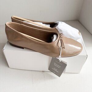 H & M Premium Selection Nude Beige Ballet Leather Flats 11